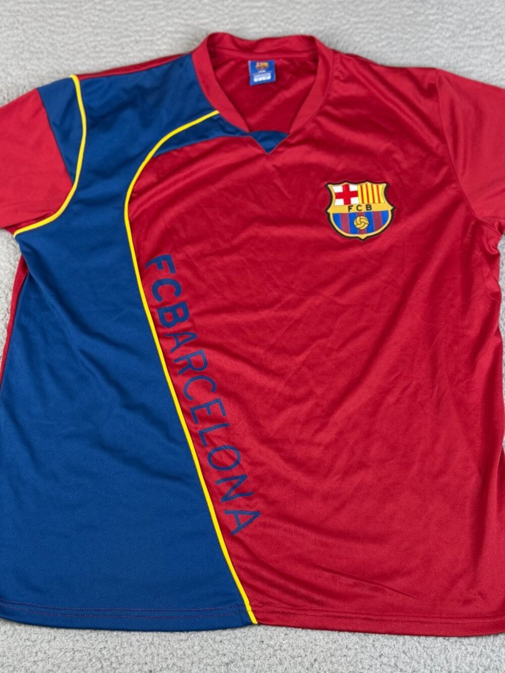 FC BARCELONA Jersey Mens M Red Blue Soccer Futbol Football Official
